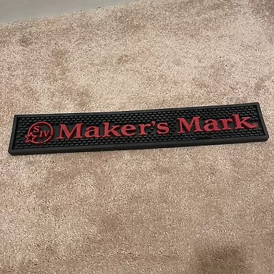 Makers Mark Rubber Bar Mat Drink Spill Rail 23.6  X 3.3  Drip Drying  • $16