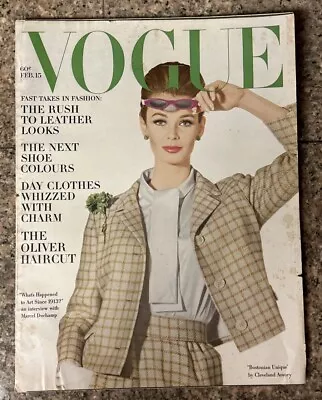 RARE Vintage Vogue Magazine - February 15 1963 - Anne De Zogheb  - Great Ads • $1.25