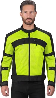 Nomad Mesh Motorcycle Jacket For Men Summer Biker Jacket Cruiser Sportsbike XL • $69