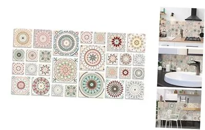  Moroccan Backsplash Tile Stickers Peel And Stick With Diy Mandala Floral • $41.12