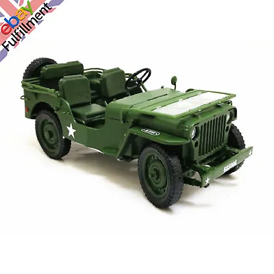 1:18 Willys WWII Tactical Jeep Off-road Military Vehicle Model Car Ornaments M • £27.56