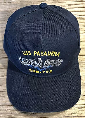 USS Pasadena SSN-752 Ball Cap Embroidered Submarine Dolphins Navy Veteran Hat • $19.90