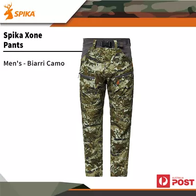 Spika Men's Xone Hunting Outdoor Biarri Camo Pants W Shoelace Clip Hcp-xoc-1a • $179.50