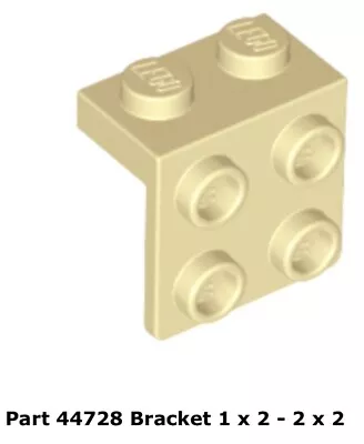 Lego 2x 44728 Tan Bracket 1 X 2 - 2 X 2 8039 • $6.29