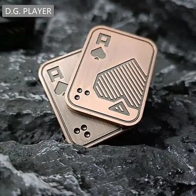 D.G. PLAYER Magnetic Metal Fidget Poker Toys For Men Poker Push Rose Gold  #B3 • $20