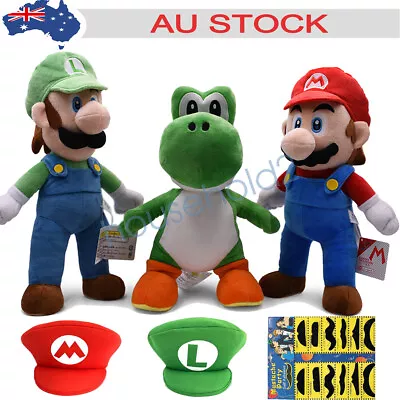 33cm Super Mario Bros Mario Luigi Yoshi Plush Soft Toys Doll Stuffed Kids Teddy • $9.20