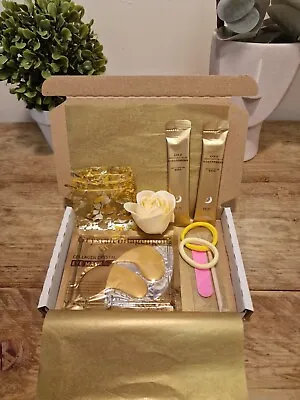 Mini Gold Spa Pamper Gift BoxThankYou Relaxation BirthdayFor Her Mum Sister • £5.99