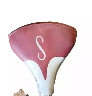 Vintage Schwinn Approved S Red And White Bicycle Seat Saddle • $23