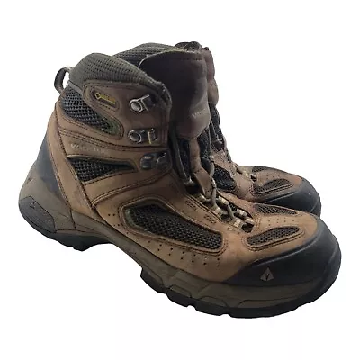 Vasque Shoes Men Size 9 W Brown Breeze GTX Hiking Boots Gore-tex Vibram Workwear • $39.99