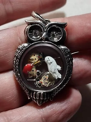 Origami Owl Harry Potter Olivia Owl  Complete Locket Necklace 4 Charms Silver  • $53.99