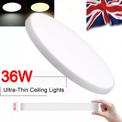 LED Ceiling Light Round Panel Down Lights Bathroom Kitchen Living Room Wall Lamp • £3.96