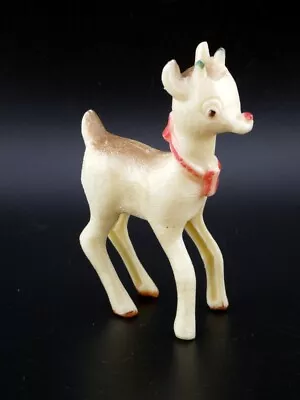 Vintage 1950s Christmas Bradford Rudolph Reindeer Plastic Ornament USA 3-1/2  • $12