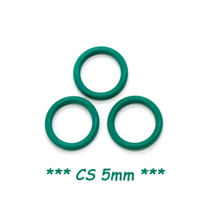 O Rings - Nitrile 5mm Cross Section (FKM) O-Rings Green Rubber Metric • £2.15