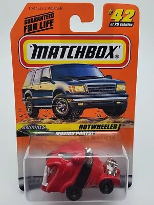 RED MATCHBOX 1997 ROTTWHEELER Car Moving Jaw 1/64 Scale • $8.20