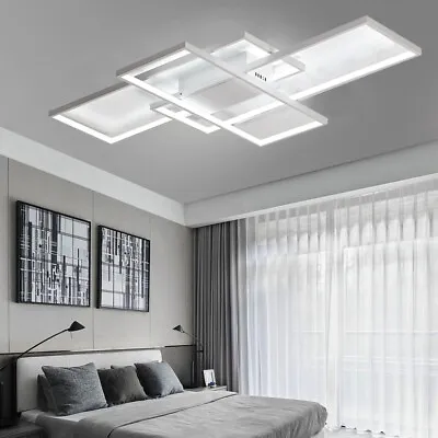 Modern LED Acrylic Ceiling Light Flush Mount Lamp Chandelier Living Room Remote • $61