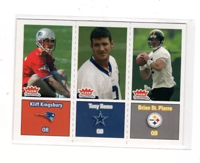 $1.99 • Buy 2003 Fleer Tradition #299 Tony Romo Rookie Card