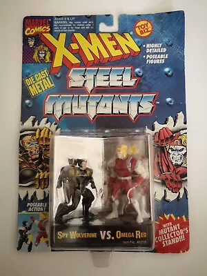 Toy Biz Marvel X-MEN STEEL MUTANTS Die-cast Figures SPY WOLVERINE VS OMEGA RED • £9.99