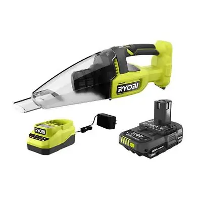 $44.50 • Buy RYOBI 18V ONE+ Lithium-Ion Cordless Hand Vacuum Kit With 2.0 Ah HP Battery And C