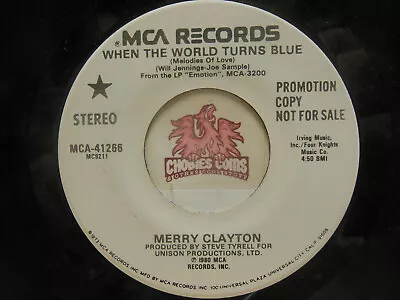 Promo! Merry Clayton – When The World Turns Blue / Same 45 RPM VG+ (22H) • $9.99