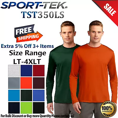 Sport-Tek TST350LS Mens Big & Tall Long Sleeve Dri-Fit Peak Peformance T-Shirt • $15.80