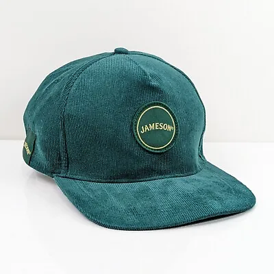 Jameson Irish Whiskey Corduroy Cap Hat Colour Green Adjustable Rear Logo Front • $19.95