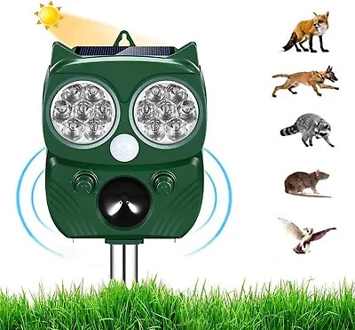 Ultrasonic Dog Cat Repellent Fox Pest Solar  Scarer Deterrent Repeller • £24.99