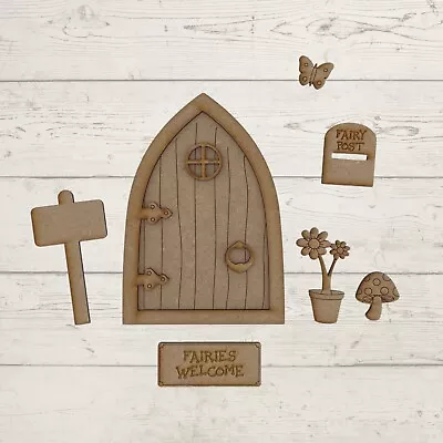 £4.95 • Buy MDF Wooden 13cm Fairy Door Craft Kit Blank Ready To Decorate Fairy Kit P