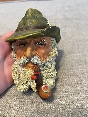 Vintage Bossons Chalkware Head TYROLEAN Man With Hat And Pipe Congleton England • $22.95