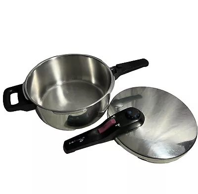 £53.17 • Buy FAGOR 4Qt Duo 18/10 Stainless Steel Pressure Cooker DISCONTINUED Gas Electric
