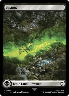 MTG Swamp (0322) (Full Art) [Fallout Near Mint] • £1.75