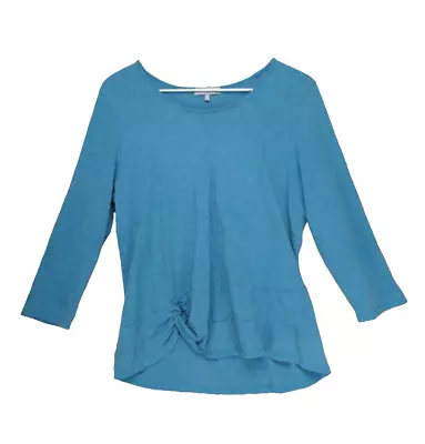 Habitat Clothes To Live In Top Women M 3/4 Sleeve Teal Knot Basic Capsule Boho • $24.99