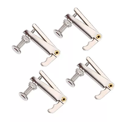 4Pcs Fine Tuners String Adjusters Replacement Parts For 3/4 4/4 Violin SilverABE • $6.81