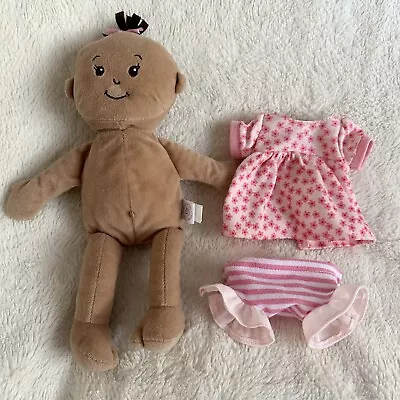 Manhattan Toy Company Wee Baby Stella Brown Skin 11” Clothes Soft Baby Doll • $12