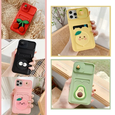 $16.49 • Buy 3D Cute Cartoon Faces Card Case For IPhone 14 PLUS PRO MAX 13 12 11 X SE 2020
