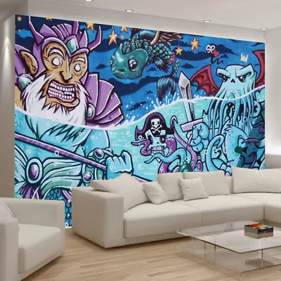 £64.99 • Buy Graffiti Wallpaper Mural Photo Wall Street Art Home Boy Teen Room Poster Decor