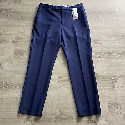 Banana Republic X Reda 1865 Slim Italian Wool Suit Pants Mens 33x30 Bright Blue • $44.95