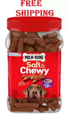 Milk-Bone Soft & Chewy Dog Treats Beef & Filet Mignon Recipe 25 Ounce • $20.90