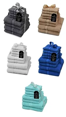 £8.90 • Buy  8 Piece Towels Bale Gift Set Soft Bath Hand Face Towel Luxury Cotton Bathroom