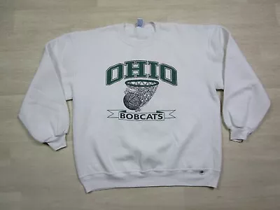 Vintage Ohio University Bobcats (2XL) Crewneck Sweatshirt 90s Basketball Graphic • $54.98