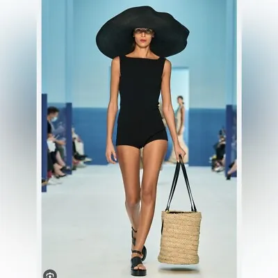 MAX MARA Label-cut Runway ‘Robert’ Hat Size: 57 S/M Spring/ Summer • $135