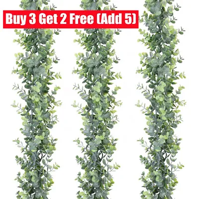 6FT Artificial Fake Eucalyptus Willow Garland Leaf Vine Leaves Wedding Decor UK • £3.87