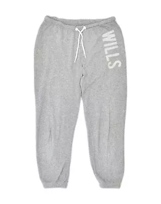 JACK WILLS Womens Graphic Tracksuit Trousers Joggers UK 12 Medium  Grey XS11 • £10.45