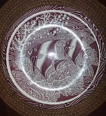 Vintage Vernon Kilns CORAL REEF 10 1/2  Plate By Don Blanding • $30