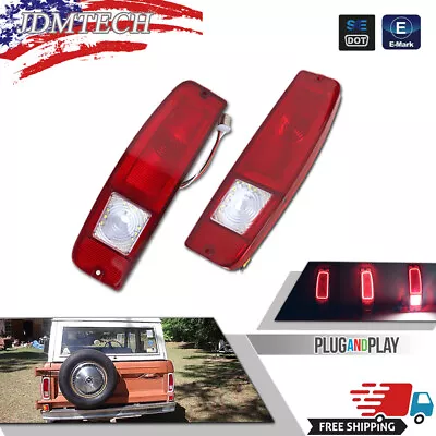 Pair (2) 1967-1972 Ford Truck 1967-1977 Bronco Red Tail Lights Taillamps LH+RH • $89.99