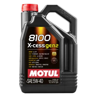 Motul 8100 X-Cess Gen2 5W40 (5 Liter) 110905 NEW 2024 - 8100 X-Cess 5W40 2024 • $47.95