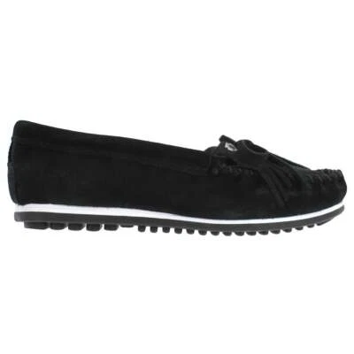 $39.99 • Buy Minnetonka 4300-BLK Womens Kilty Plus Moccasins  Flats Casual   - Black