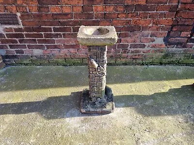 Antique Rustic Weathered Stone Bird Bath GARDEN LARGE OLD VERY HEAVY QUALITY  • £85