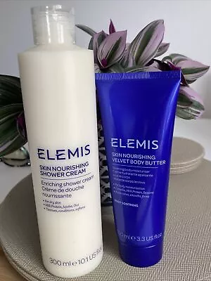 Elemis Skin Nourishing Shower Cream 300ml & Velvet Body Butter 100ml - Brand New • £6.51