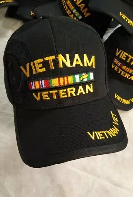 Black Vietnam Veteran Deluxe Low Profile Baseball Hat Cap PREMIUM QUALITY • $10.98