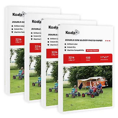 400 Sheets Koala Premium Double Sided Glossy Photo Paper 11x17 120g 32lb Inkjet • $69.98